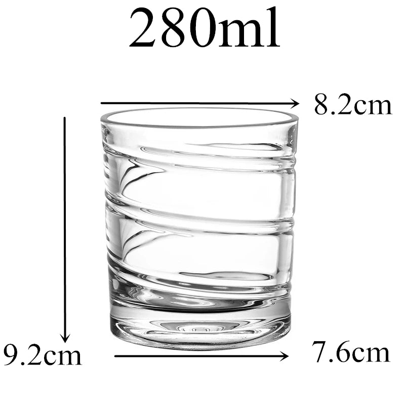 280ml Rotating Whiskey Glass – Old Fashioned Bourbon Cocktail Whiskey Glass HIP