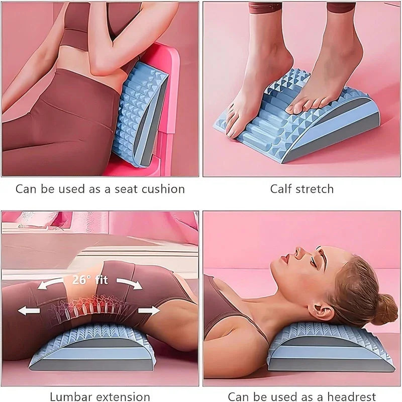 Back & Neck Stretcher Pillow – Acupressure Lumbar Support Back Neck Stretcher HIP