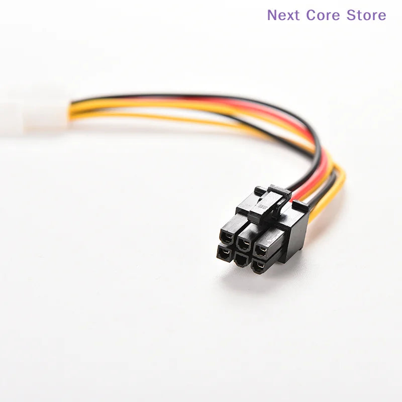 4-Pin to 6-Pin PCI-E GPU Power Adapter Cable | eelhoe GPU Power Adapter Cable HIP