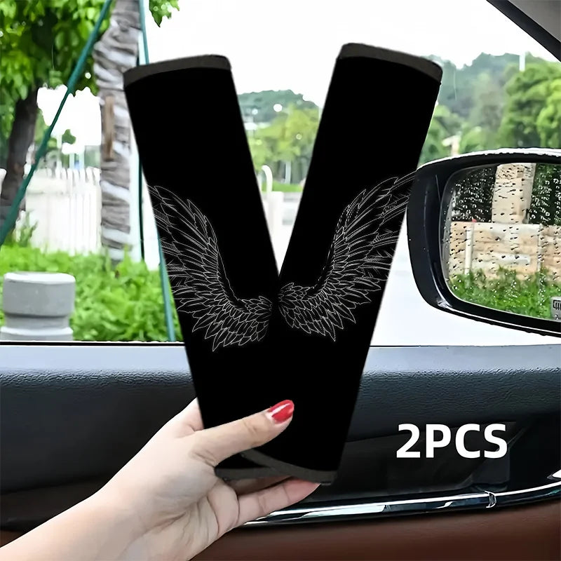 2-Pack Wing Car Seat Belt Covers – Universal Stylish Fit Seat Belt Cover HIP