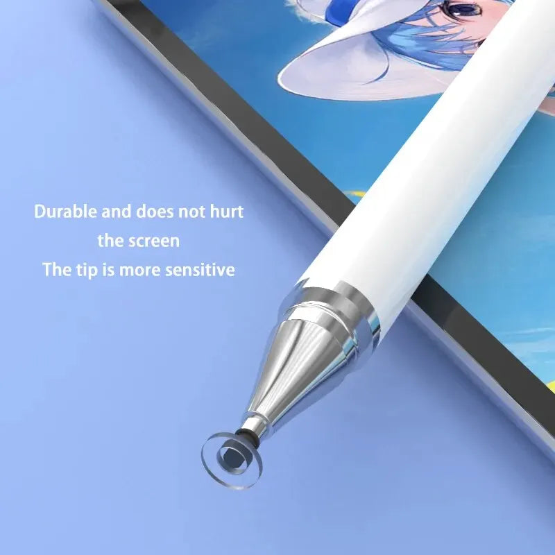 2-in-1 Stylus Pen for iPad, iOS & Android Tablets Capacitive Stylus Pen HIP