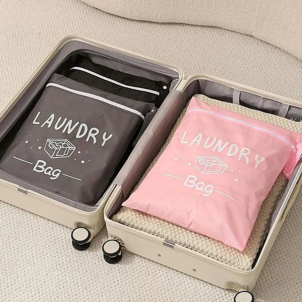 Waterproof Oxford Laundry Bag For Travel Portable Dirty Clothes Storage Pouch Washable Organizer Bag With Handle & Zipper HIP