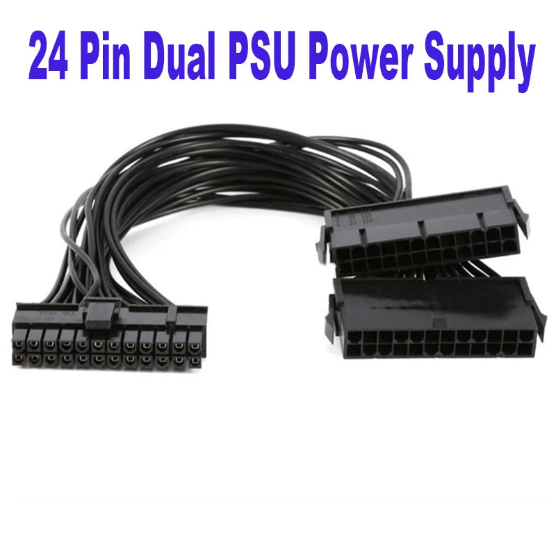 24-Pin ATX Dual PSU Splitter Synchronizer Cable – 30cm Mining ATX Power Cable HIP