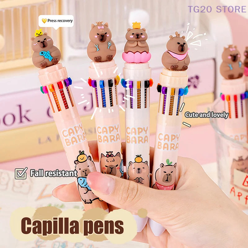 28-Color Multicolor Ballpoint Pen – 0.8mm Press Grip Writing Pen Multicolor Ballpoint Pen HIP
