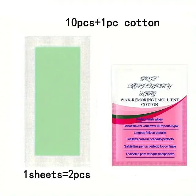 Cold Wax Hair Removal Strips – Face, Body & Legs Cold Wax Strips HIP 10pcs