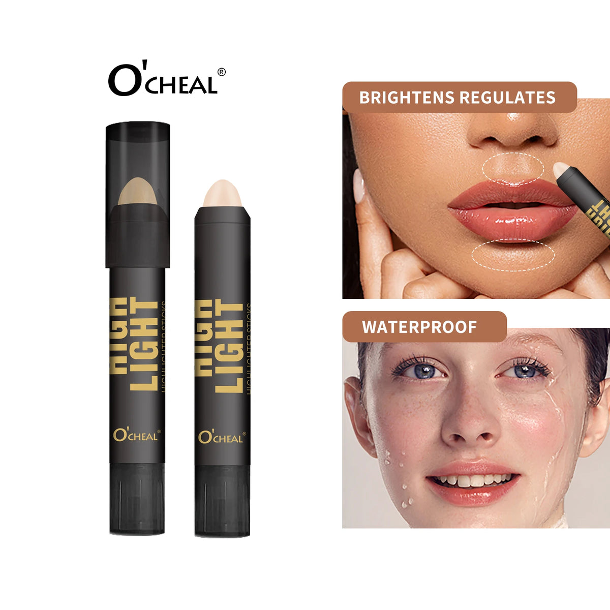 OCHEAL Contour Stick Highlighter & Concealer for Face Sculpting Contour Highlighter Stick HIP