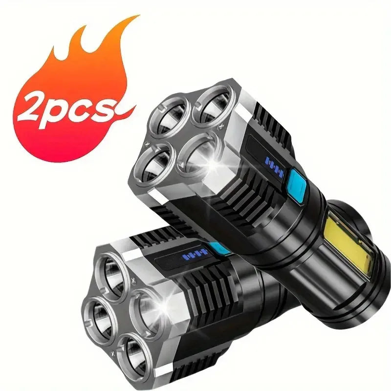 ESMARTER 4-LED USB Rechargeable Flashlight & COB Lantern Rechargeable Flashlight HIP