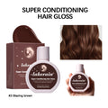 Hair Glaze Super Gloss Color Conditioning Gloss Rinse Out Semi-Permanent Hair Gloss that Enhances Color Nourish and repair Easy HIP 3 Blazing Brown