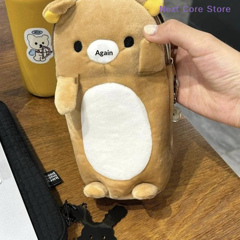 Cute Bear Pencil Case – Large Capacity Student Stationery Bag Pencil Case HIP