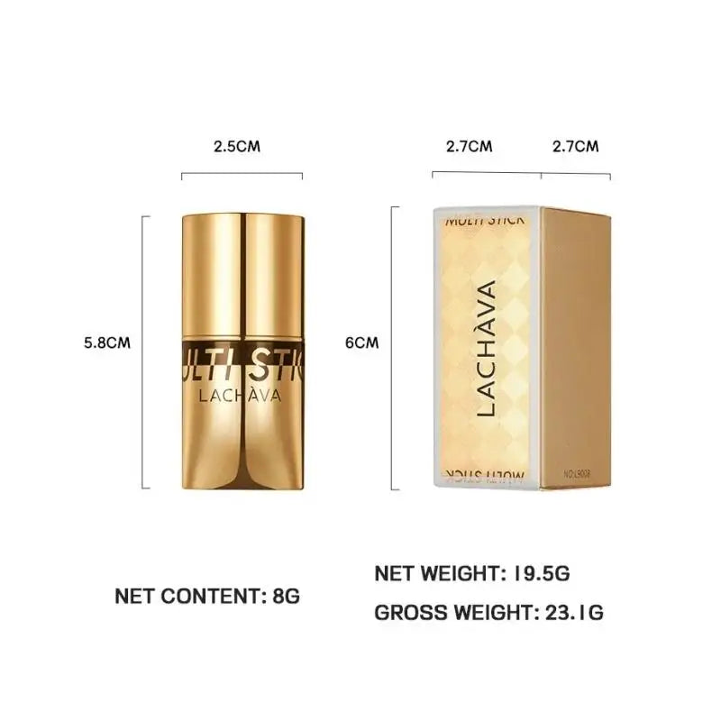 QiBest 3-in-1 Waterproof Blush Stick – Lips, Face & Eyes Multi-Use Blush Stick HIP