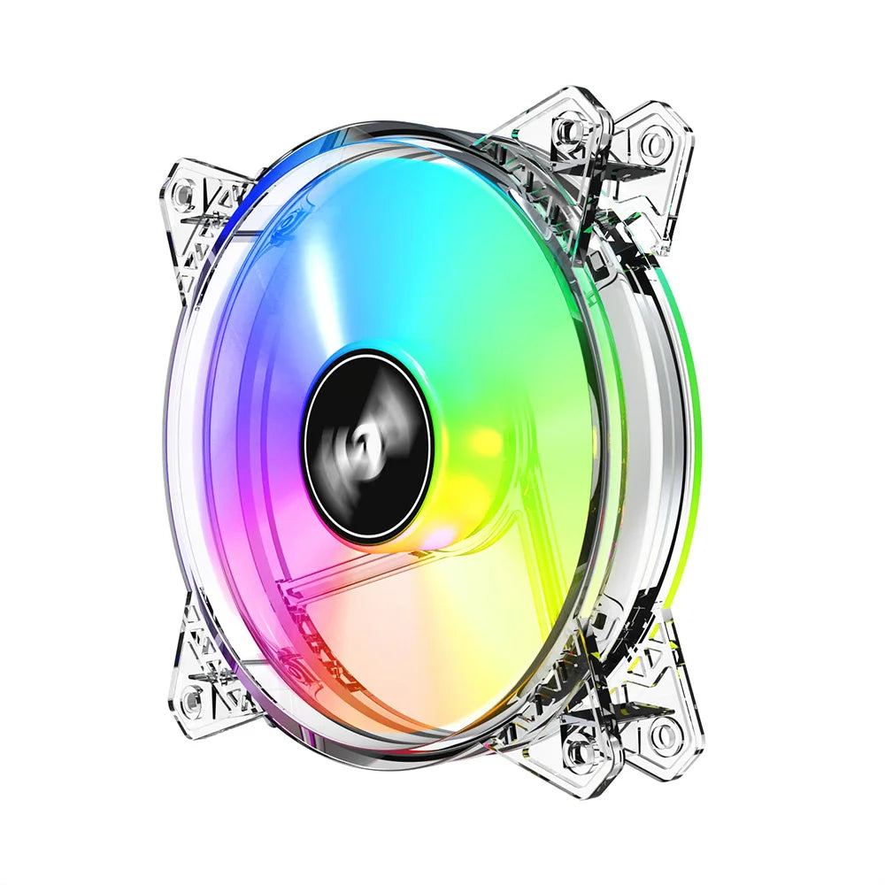 OULLX 120mm PWM ARGB PC Case Cooling Fan 5V – 20dBA Quiet PC Case Fan HIP
