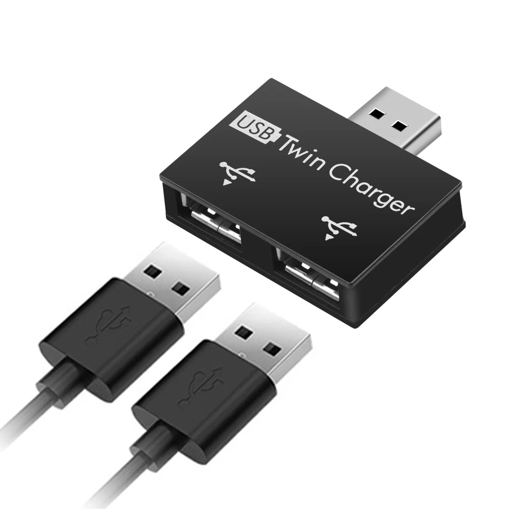 USB 2.0 Hub Splitter – 1 Male to 2 Female Port Adapter USB Hub Adapter HIP