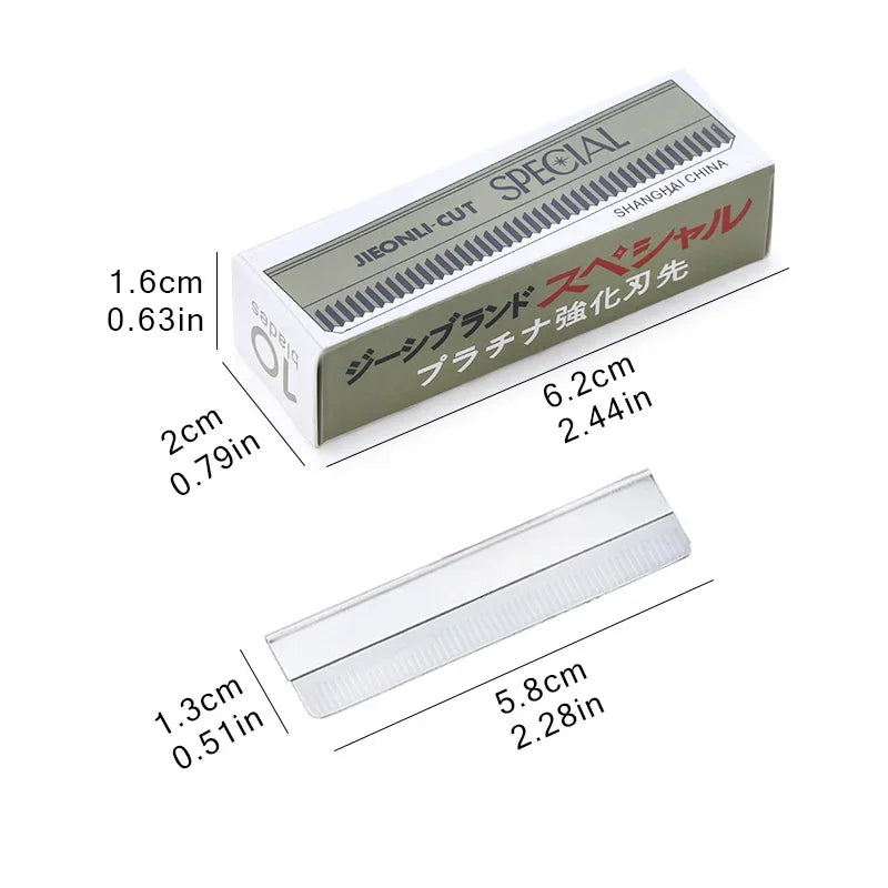 Stainless Steel Eyebrow Trimmer & Face Razor – 10/80 Pcs Eyebrow Trimmer Razor HIP C629-10pcs