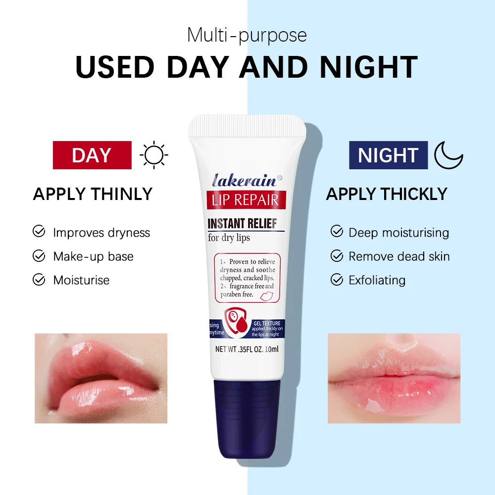 2pcs/Lot Moisturizing Lip Repair Gel Instant Relief For Dry Lips Liquid Lip Balm Paraben Free Lip Care Product Reduce Lips Line HIP