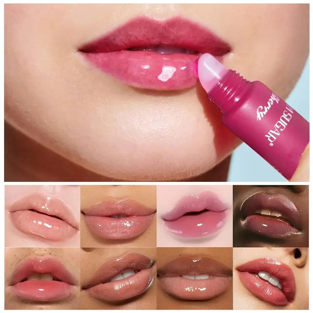 SAM SUGAR Pearl Chain Lip Butter Balm – Mirror Gloss Shine Mirror Lip Gloss HIP