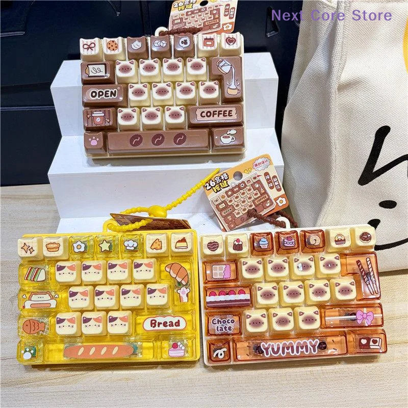 26-Key Mini Keyboard Fidget Toy – Cute Bag Pendant Keychain Fidget Keychain Toy HIP