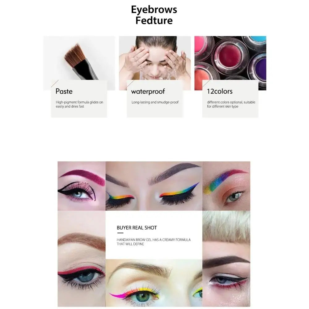 HANDAIYAN Waterproof Eyebrow Gel Cream – High Pigment & Brush Eyebrow Gel Cream HIP