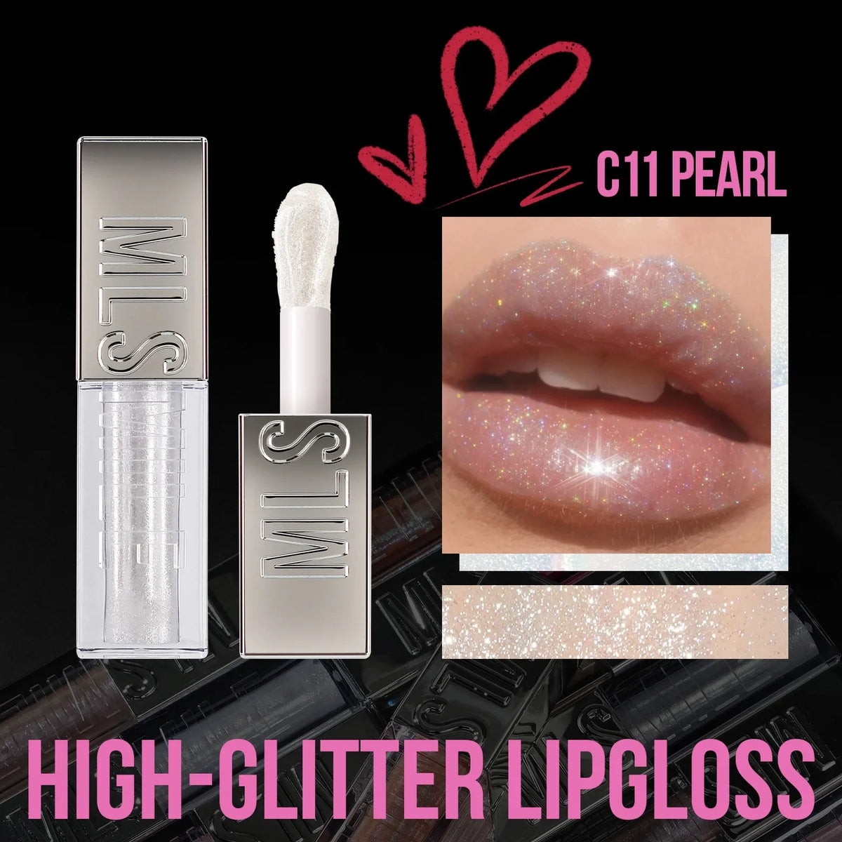 Wet Shiny Liquid Lip Gloss Diamond Shimmer Glitter Big Brush Lip Plumper Oil 6Colors Sparkling Highgloss Sequins Pearly Makeup HIP 01