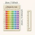 Colorful Wooden Multiplication Table Board – Kids Math Aid Educational Math Board HIP Beige