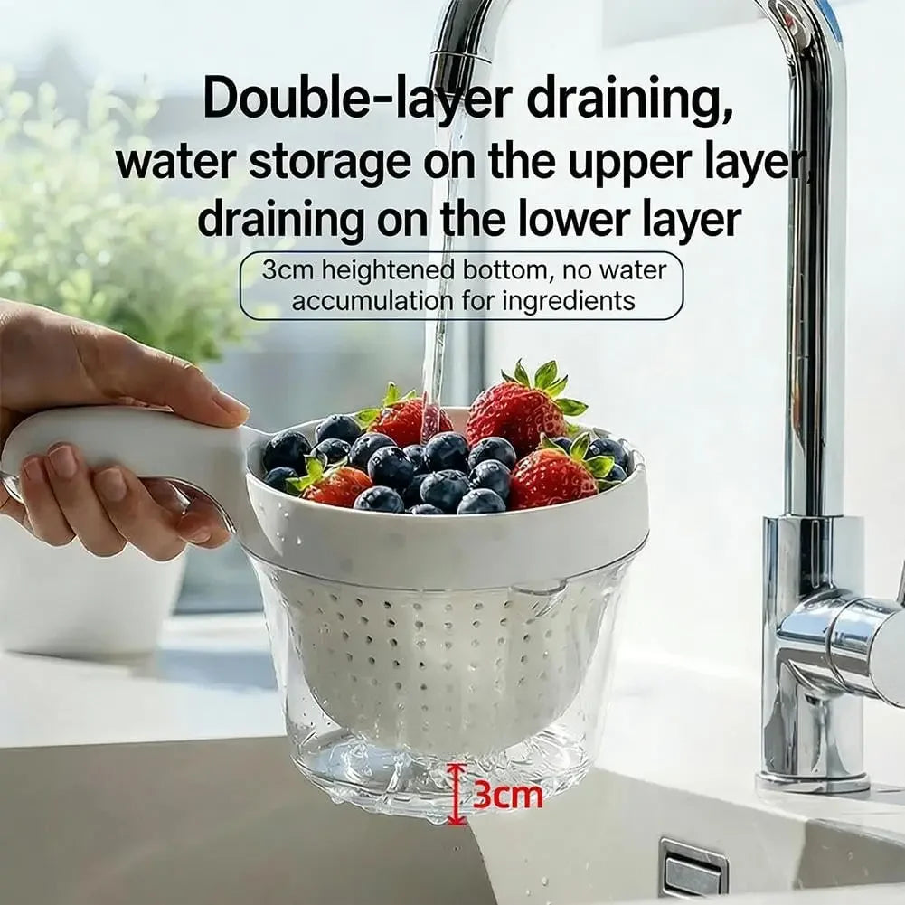 2-in-1 Colander & Mixing Bowl Set – BPA-Free Kitchen Strainer Colander Mixing Bowl Set HIP