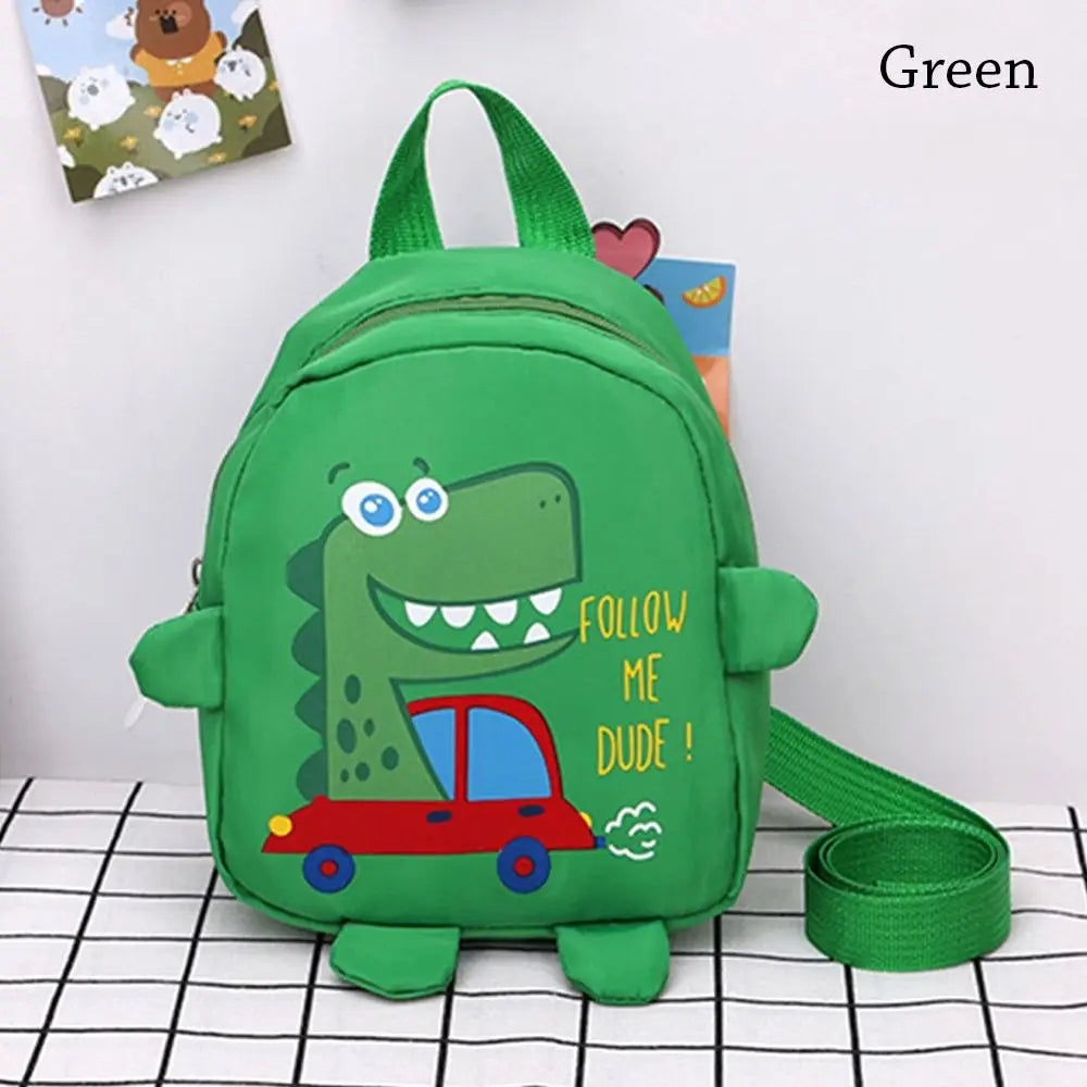 Kids Cartoon Dinosaur Backpack – Anti-Lost Toddler School Bag Kids Backpack HIP green