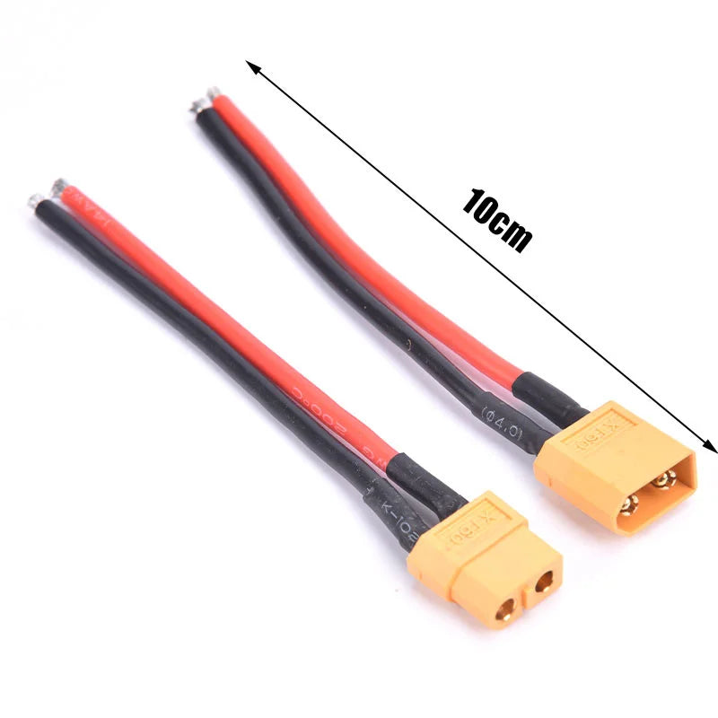 XT60 Male & Female Connector Pair – 14 AWG Silicone Wire RC Battery Connector HIP 10x4x1