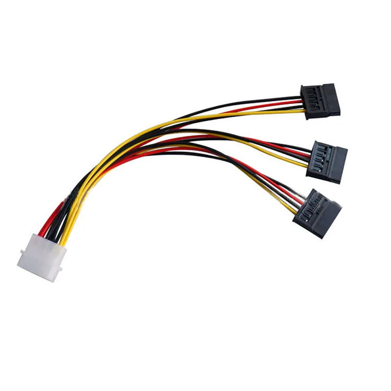 IDE to SATA Power Splitter 1 to 3 Big 4-Pin Adapter Cable PC Power Cable Adapter HIP Default Title