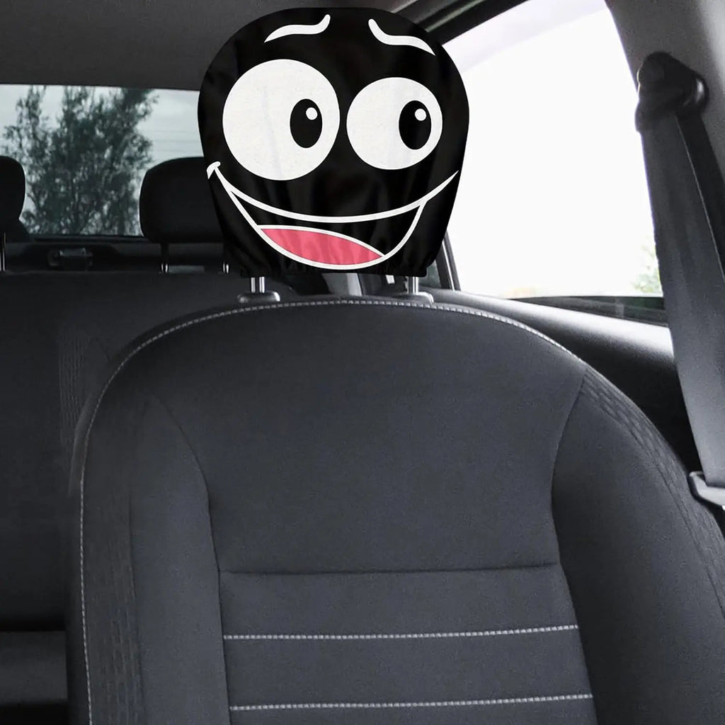 2-Pack Cartoon Eyes Car Headrest Covers – Soft & Washable Car Headrest Cover HIP