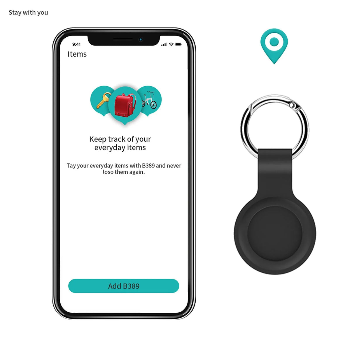Silicone AirTag Case – Waterproof Tracker Cover for Keys & Pets Tracker Accessory Case HIP