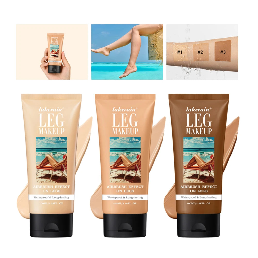 Bronze Foundation Leg Makeup Body Lotion Even Skin Tone Waterproof Long Lasting Body Tanning Cream Medium Leg 100ml Makeup HIP