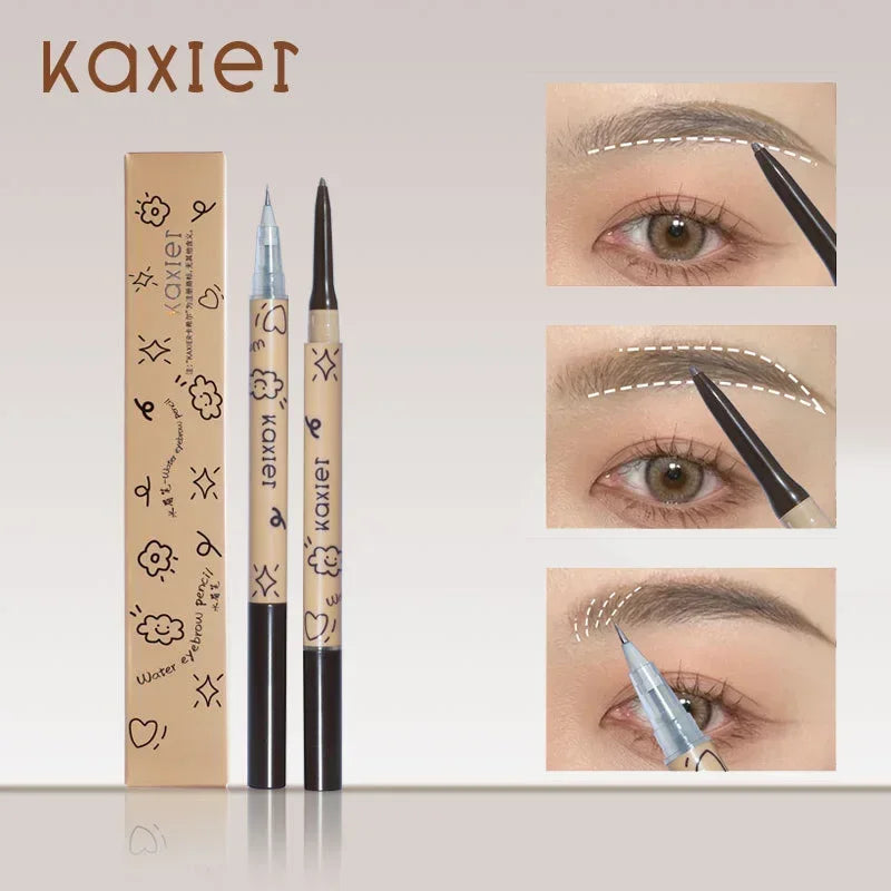 2 In1 Liquid Eyebrow Tattoo Pencil 0.01 Ultra Thin Double Head Sweat-proof Easy To Color Water Brow Gel Pen Eyes Cosmetic Makeup HIP