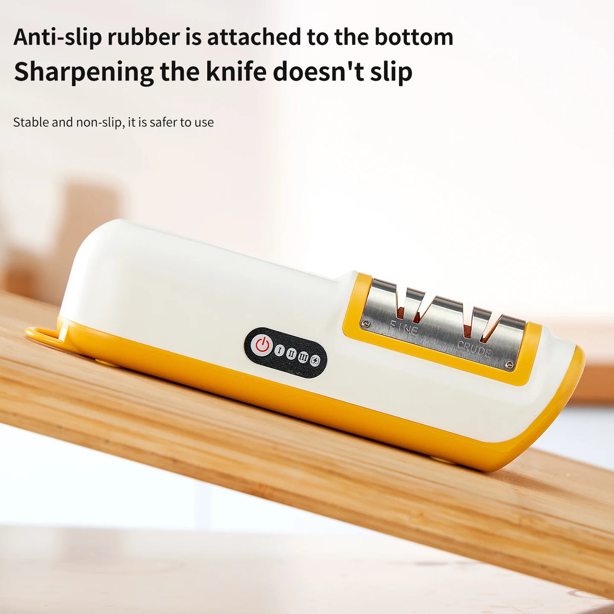 3-Gear Electric Knife Sharpener – USB Rechargeable, Auto Electric Knife Sharpener HIP