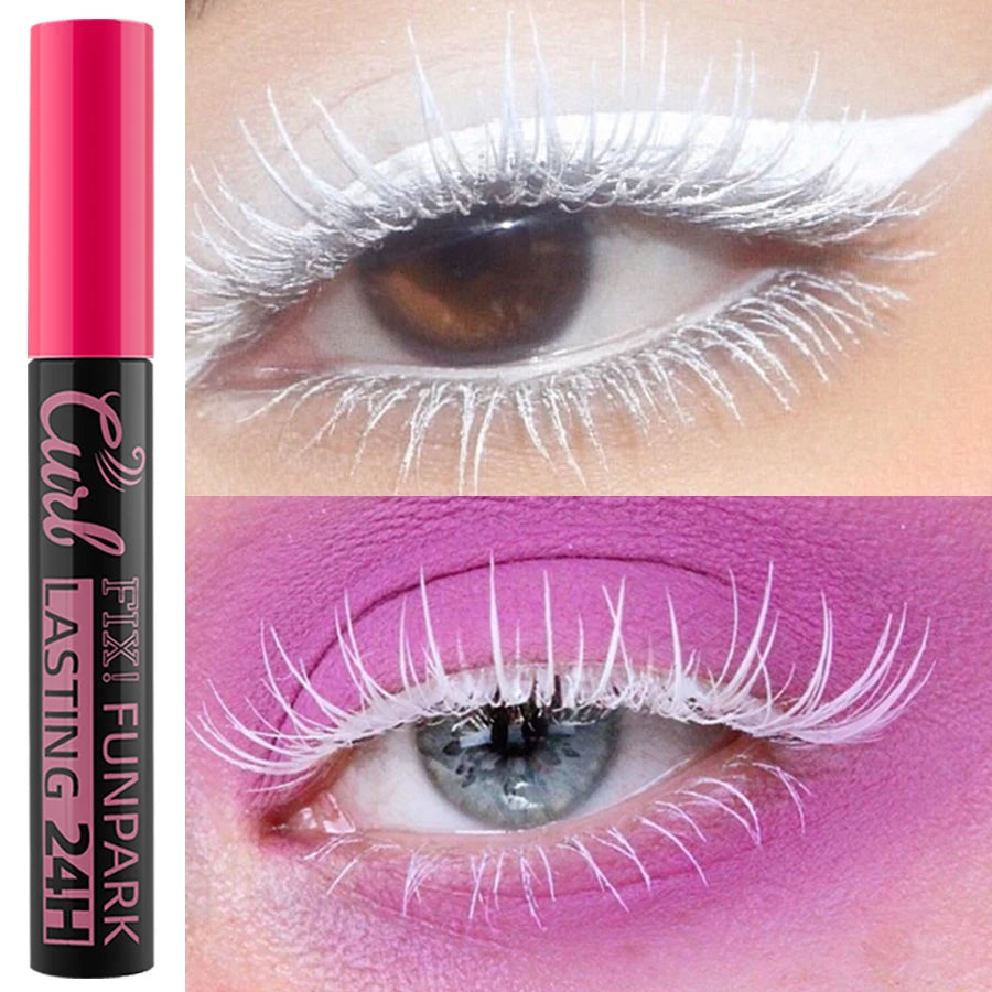 9 Color Mascara Thick Curl Waterproof Natural Eyelash Long Lasting Blue White Green Pink Black Eye Makeup Korean Cosmetics HIP 06