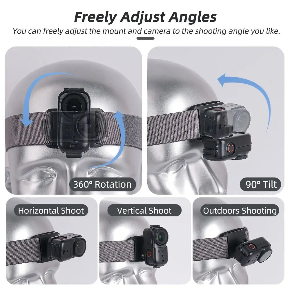 Head Strap Mount for DJI Osmo Nano – 360° Rotatable POV Camera Head Mount HIP