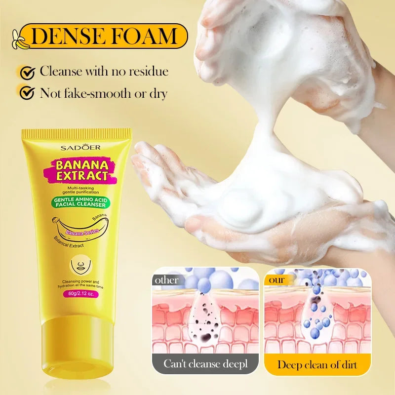 Banana Amino Acid Face Wash – Oil Control & Deep Cleanse Facial Cleanser HIP