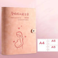 PU Leather A4/A5 Document Binder & Keepsake Record Folder Document Binder Folder HIP Pink