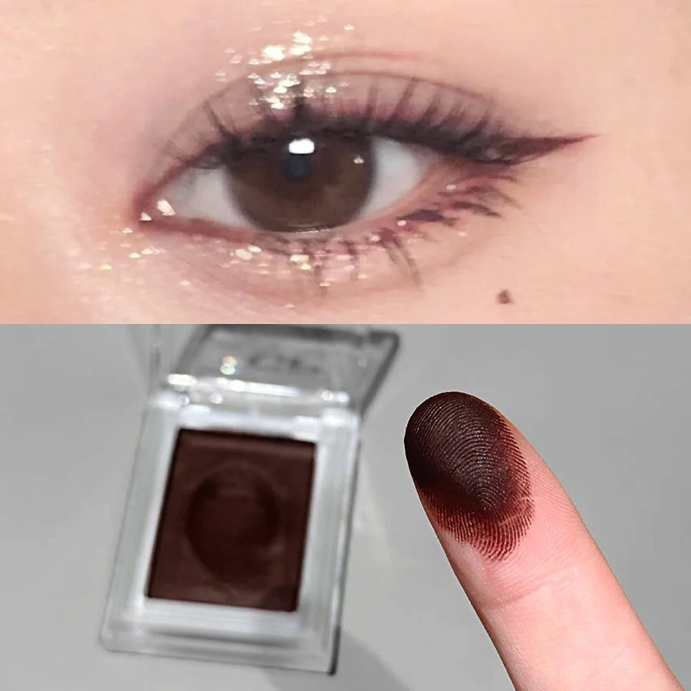 2 in 1 Potato Mud Eyeliner Eyebrow Gel Cream Waterproof Long-lasting Matte Dark Red Brown Easy Wear No Smudging Eye Liner Makeup HIP