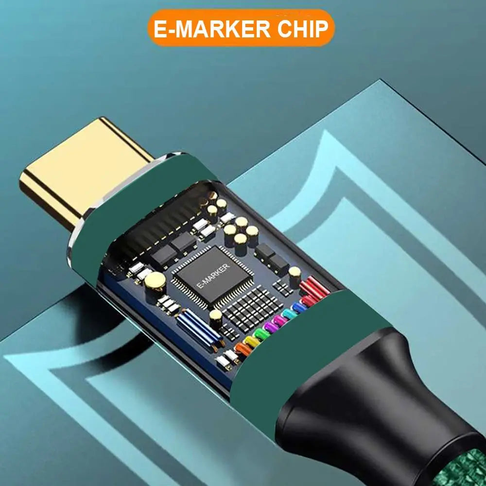 240W USB-C Fast Charging Cable – E-Marker Chip, PD & QC 4.0 USB-C Charging Cable HIP