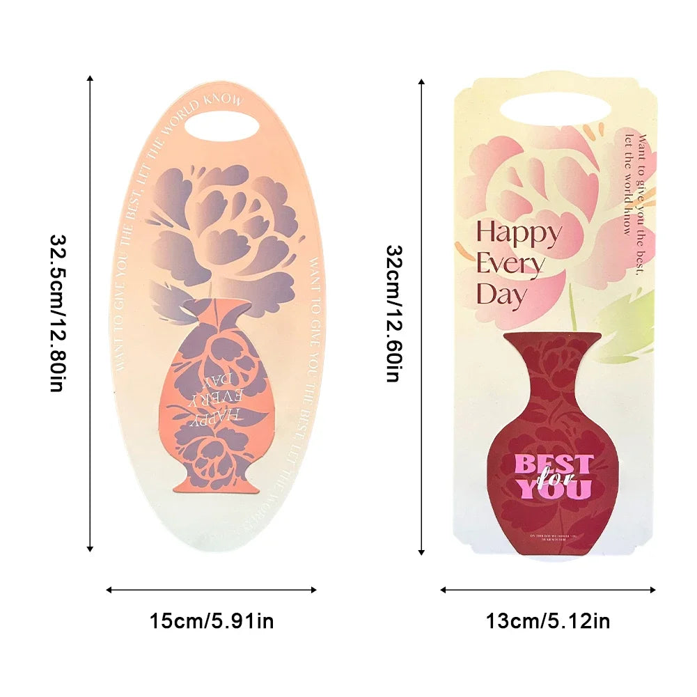Single Flower Bouquet Wrapping Paper Box Flower Packaging Box Rose Paper Card Carnation Packaging Cardboard DIY Creative Gifts HIP