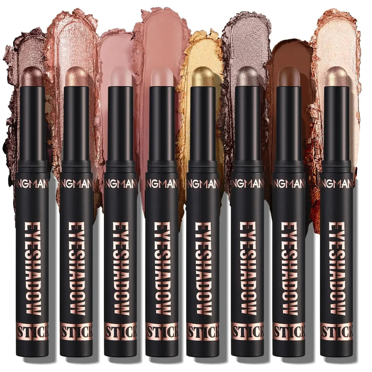 Metallic Eyeshadow Sticks – 8pc Waterproof Shimmer Pencil Set Eyeshadow Stick Set HIP