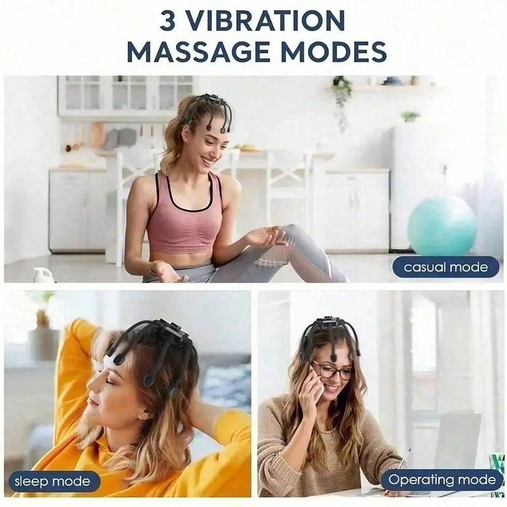 Electric Scalp Massager – 8-Frequency Vibrating Head Massager Electric Scalp Massager HIP