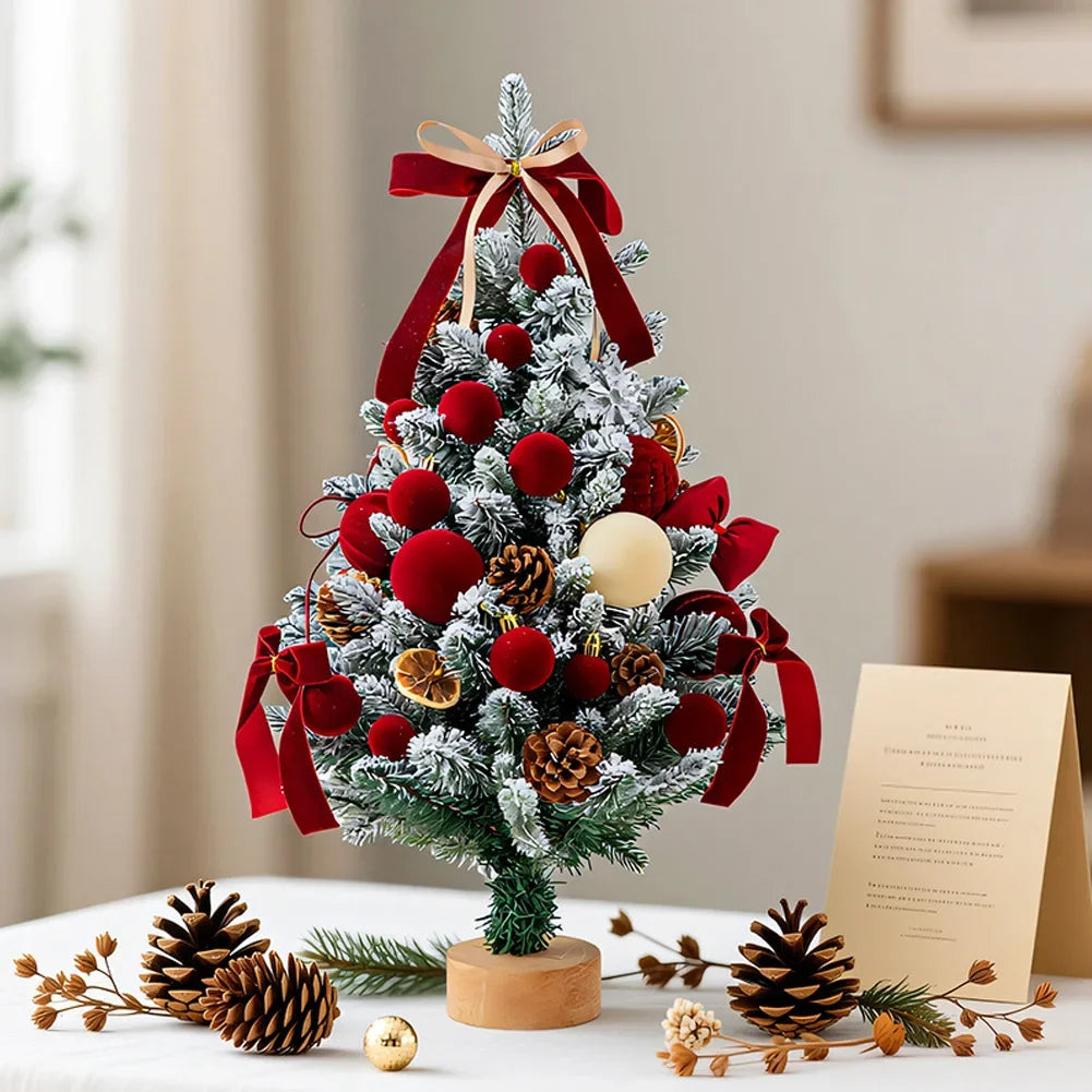 Mini Exquisite DIY Desktop Christmas Tree Ornament Home Festival Decoration Christmas Desktop Small Tree Christmas Tree Decor HIP 45cm Other