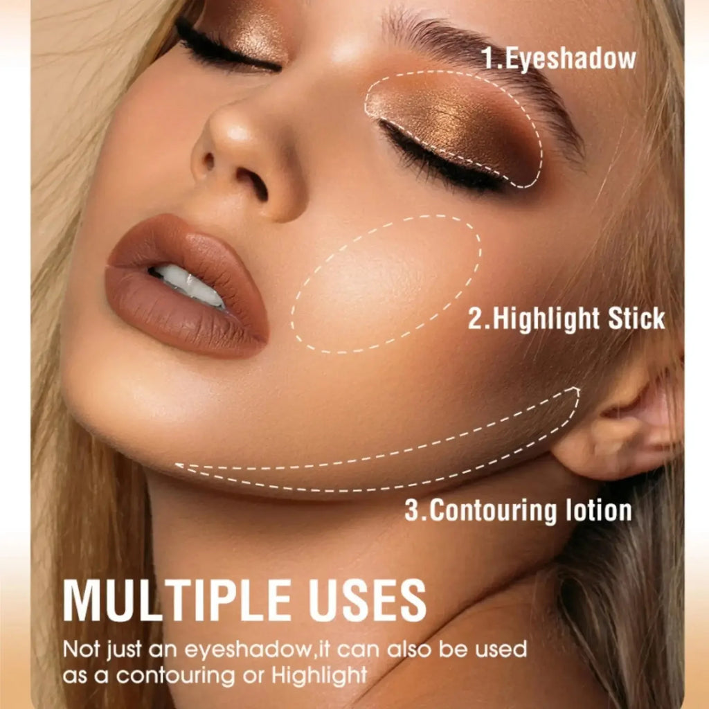 Metallic Eyeshadow Sticks – 8pc Waterproof Shimmer Pencil Set Eyeshadow Stick Set HIP