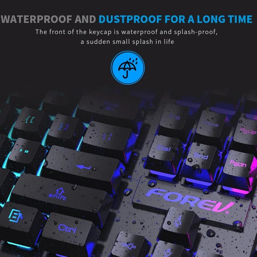 RGB Wired Gaming Keyboard – 104 Keys Mechanical Feel | USB Gaming Keyboard HIP