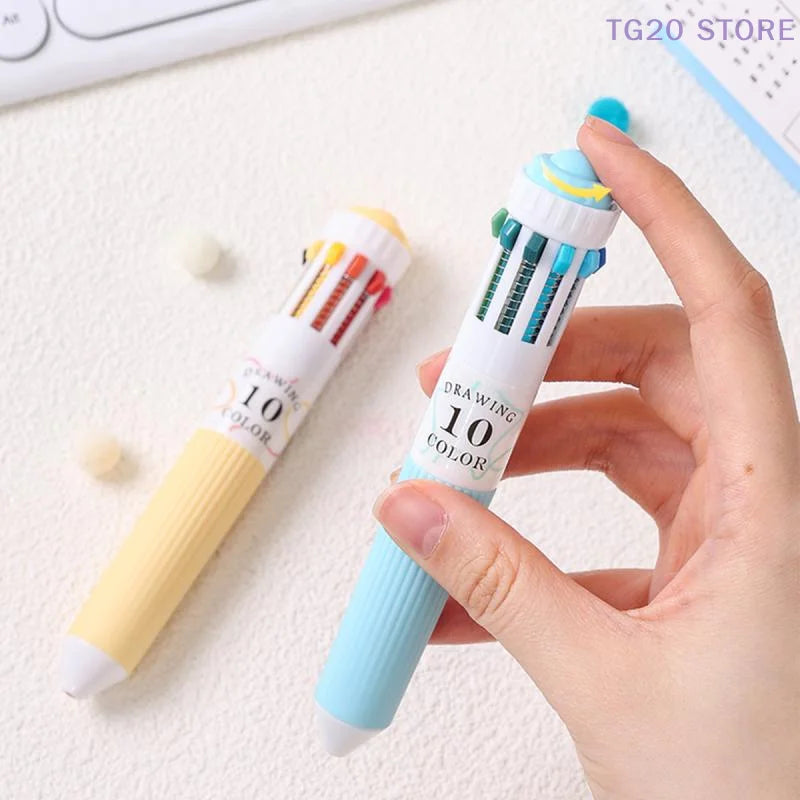 28-Color Multicolor Ballpoint Pen – 0.8mm Press Grip Writing Pen Multicolor Ballpoint Pen HIP
