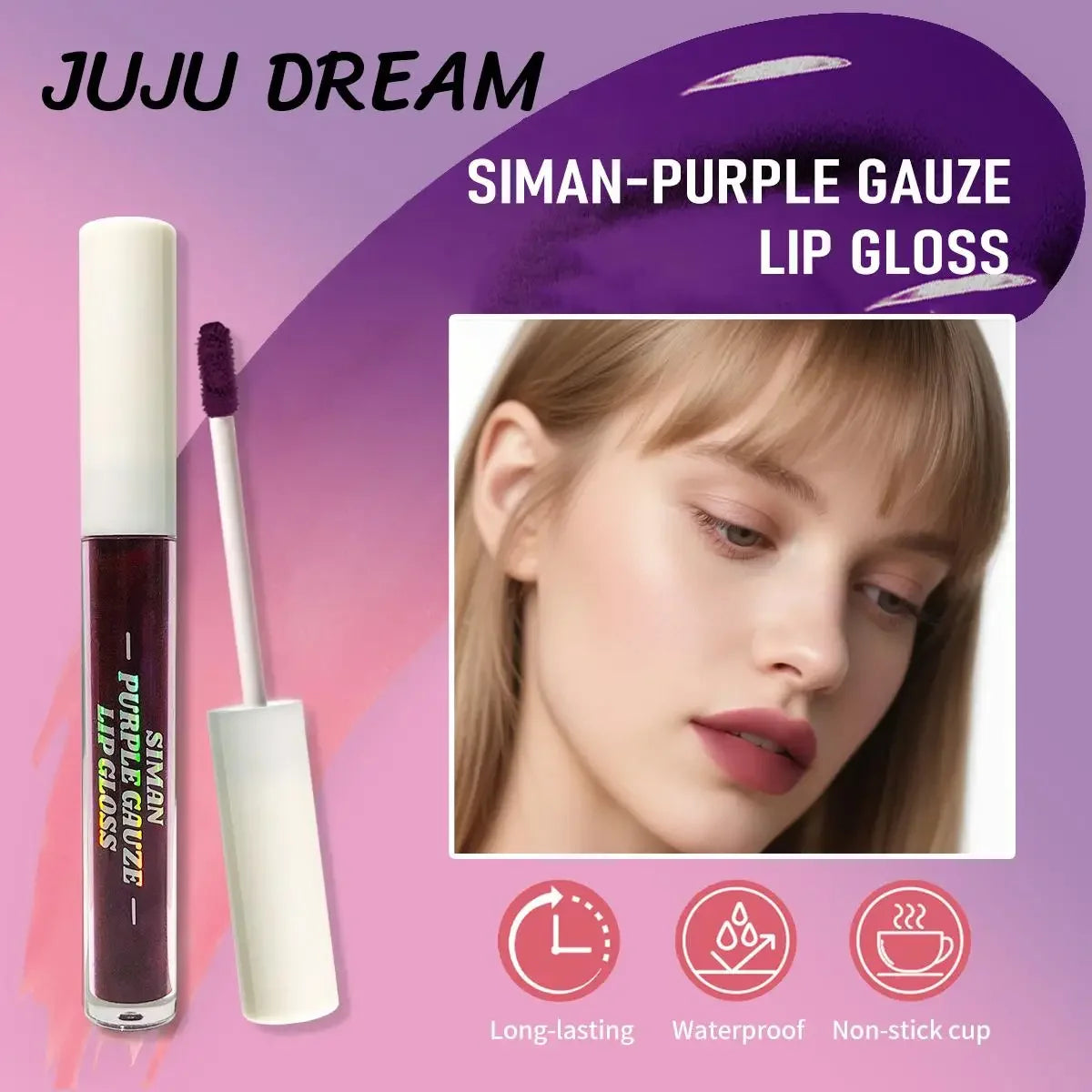 JUJU Dream Peel Off Lip Stain – Waterproof Pink Lip Set Peel Off Lip Stain HIP