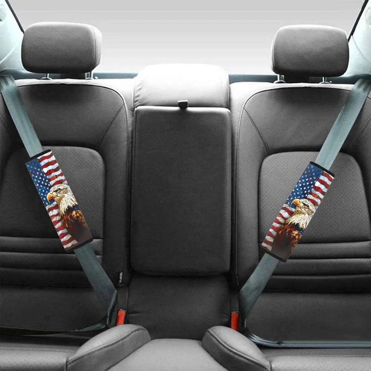 US Flag Eagle Seat Belt Shoulder Pad Cover – 2 Pack Seat Belt Cover HIP