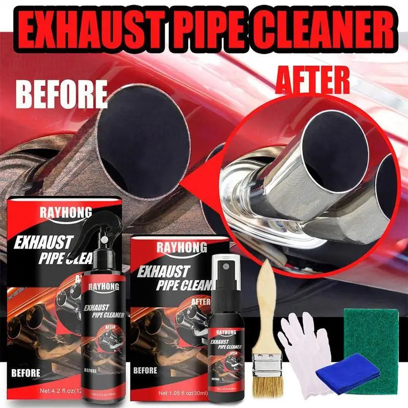 120ml Car Exhaust Pipe Cleaner Kit Multi-Purpose Metal Pipe Derusting Spray Rust Remover Car Motorcycle Maintenance HIP