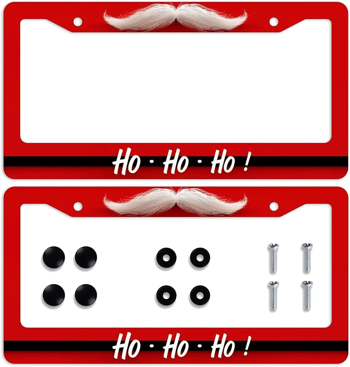 Christmas Santa Beard License Plate Frame – Stainless Steel License Plate Frame HIP 1
