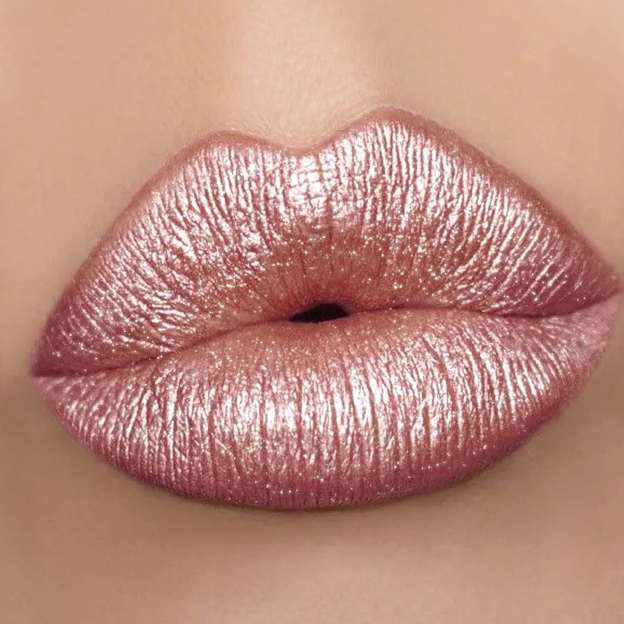 1PC Metallic Lipstick Longlasting Glitter Lip Glaze Waterproof Moisturize Red Luminous Liptint Shimmer Shiny Lipgloss Makeup HIP